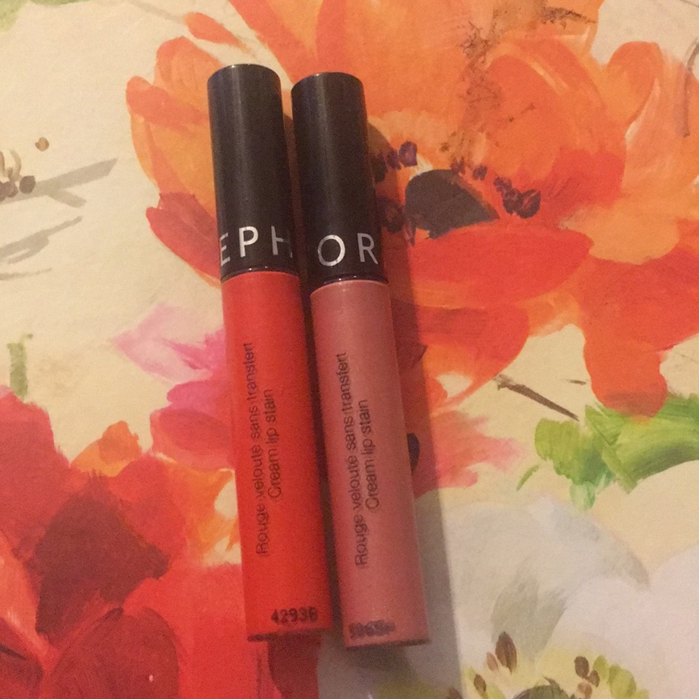 💄💋SEPHORA 2 piece cream lip stains 💋💄 #5 & 10